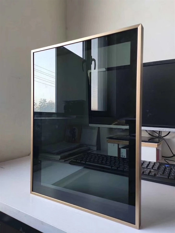 Narrow Aluminium Frame 5mm Glass Cabinet Door (5)